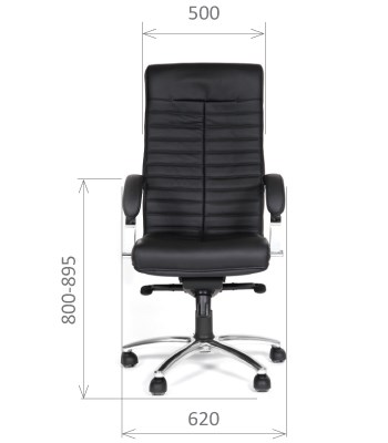 Кресло компьютерное CHAIRMAN 480 Экокожа премиум черная в Нижнекамске - изображение 1